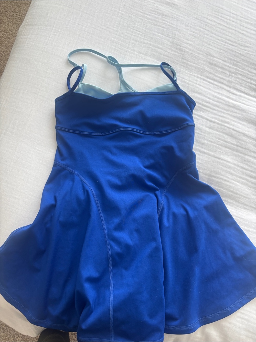 Women’s Royal Blue FP MOVEMENT Tennis Dress with Light Blue Detail - Picture 2 of 4